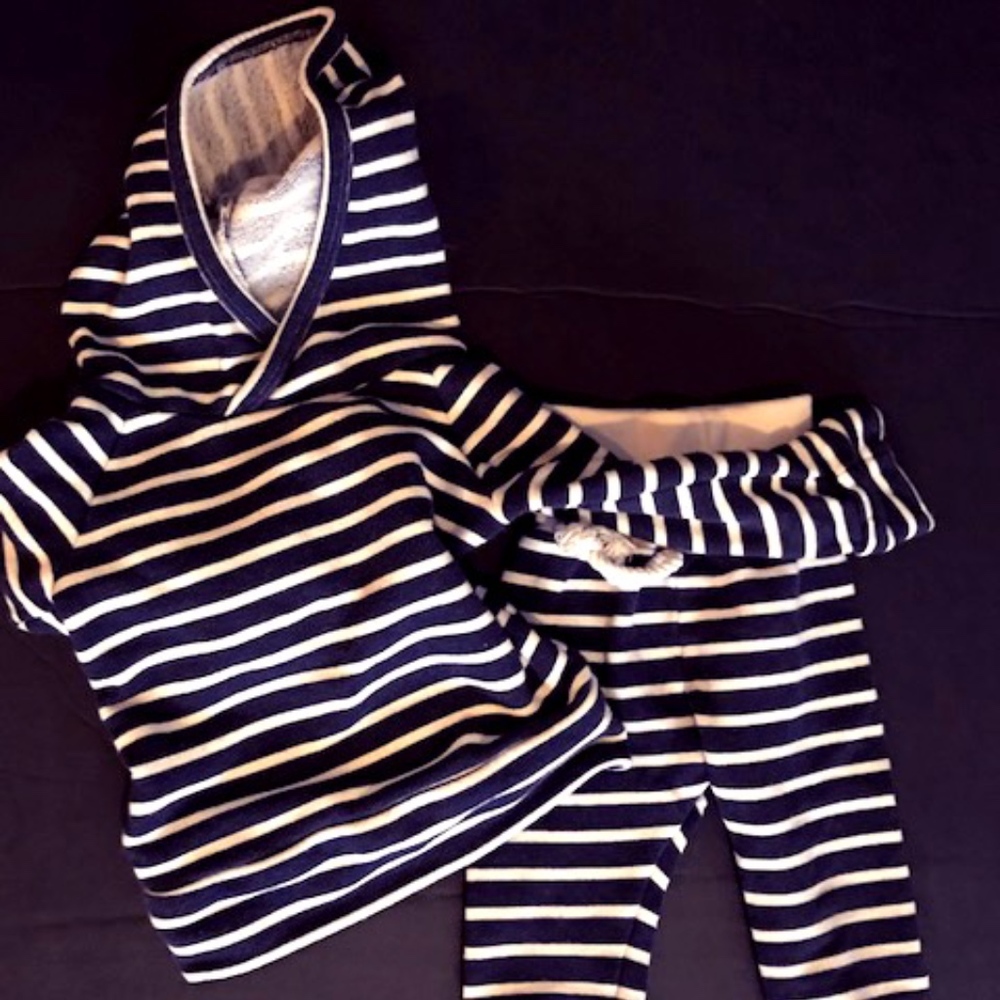 Childhoods Clothing Navy Trademark Hoodie Set